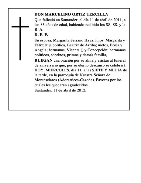 DON MARCELINO ORTIZ TERCILLA