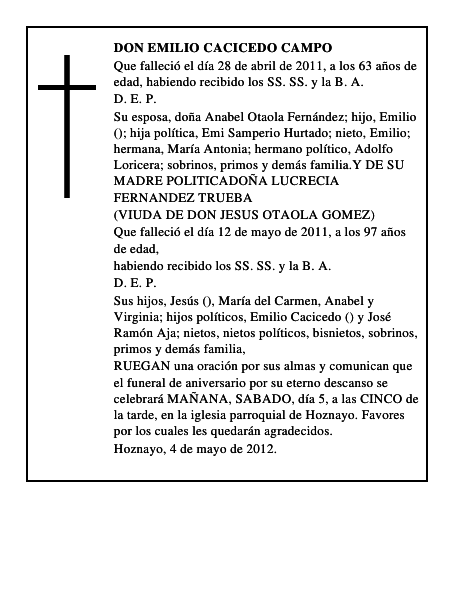 DON EMILIO CACICEDO CAMPO