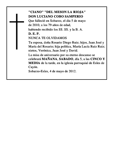 DON LUCIANO COBO SAMPERIO