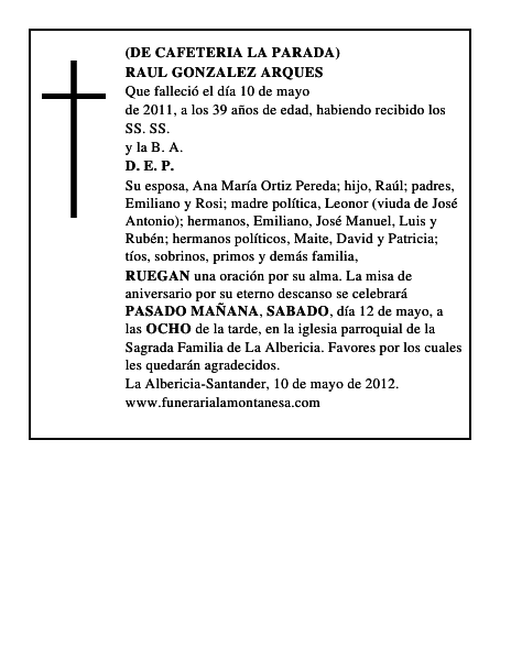 RAUL GONZALEZ ARQUES