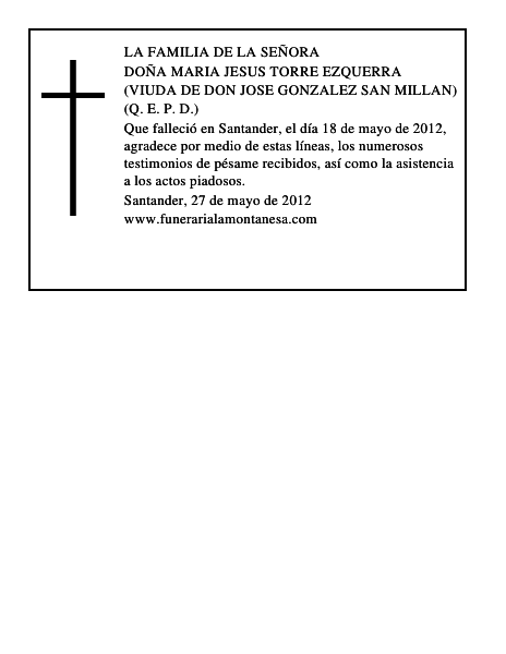 MARIA JESUS TORRE EZQUERRA