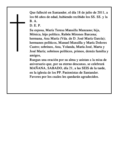 JOSE VICENTE LECUE HERVAS