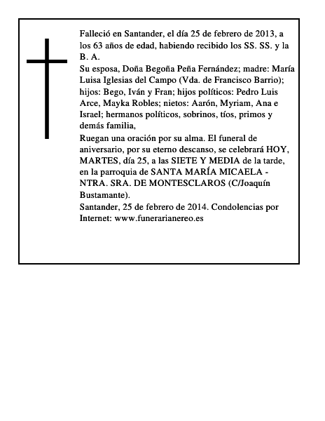 Francisco Pedro Barrio Iglesias