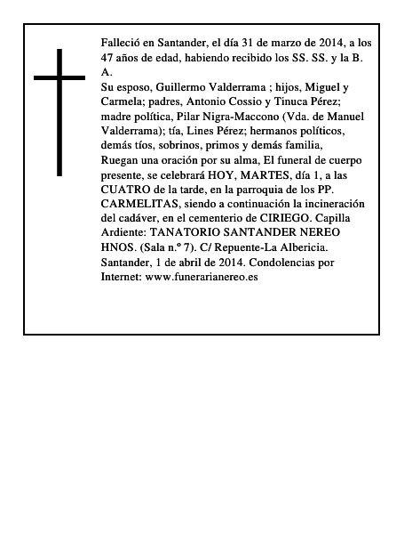María Ángeles Cossio Pérez