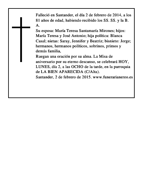 BIENVENIDO GONZALEZ MODINO