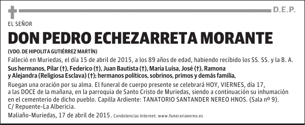 PEDRO ECHEZARRETA MORANTE