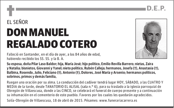 MANUEL REGALADO GOTERO