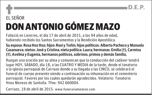 ANTONIO GÓMEZ MAZO