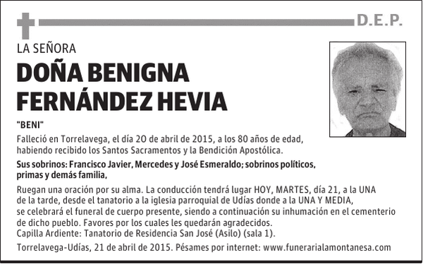 Benigna Fernández Hevia