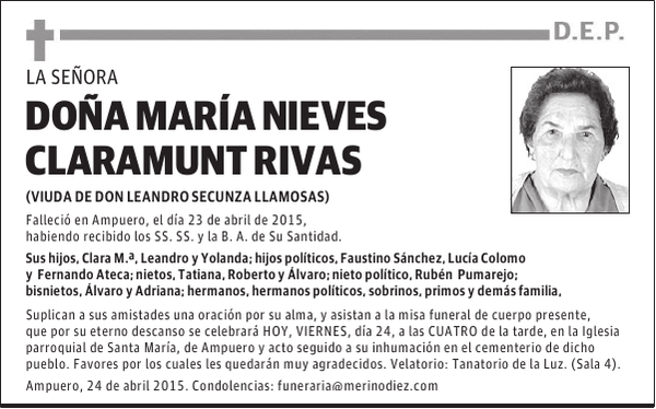 María Nieves Claramunt Rivas