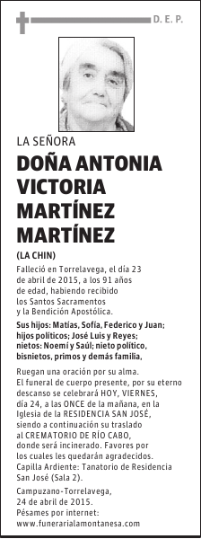Antonia Victoria Martínez Martínez
