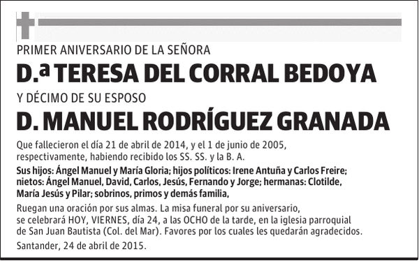 Teresa del Corral Bedoya