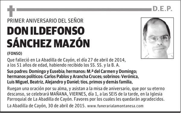Ildefonso Sánchez Mazón
