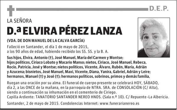 Elvira Pérez Lanza