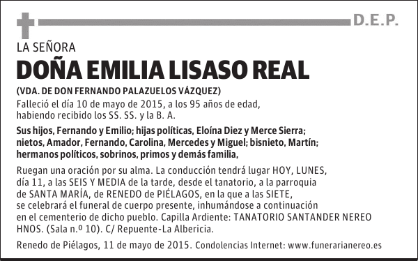 Emilia Lisaso Real