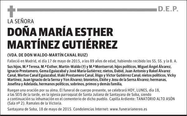 Mª ESTHER MARTINEZ GUTIERREZ