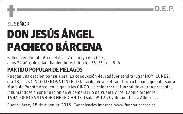 JESUS ANGEL PACHECO BARCENA