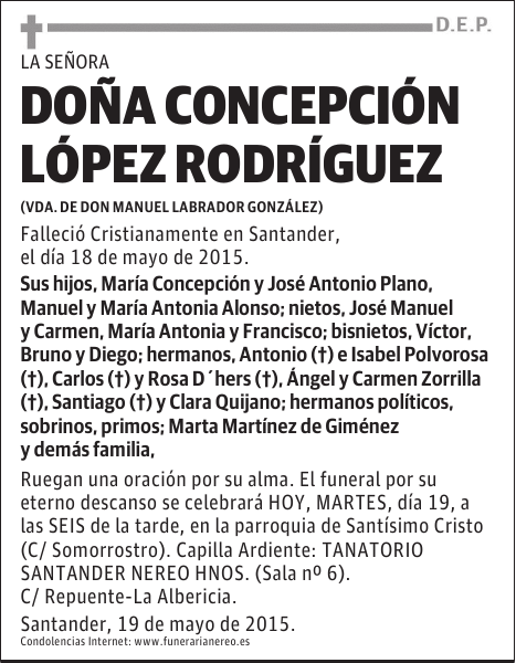 CONCEPCION LOPEZ RODRIGUEZ