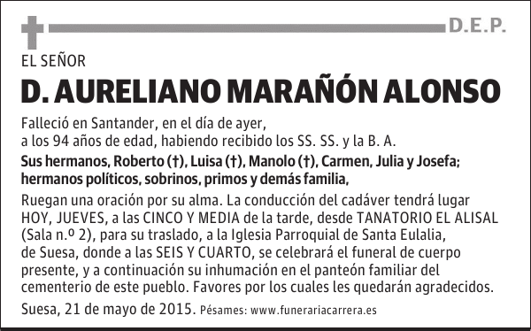 Aureliano Marañón Alonso