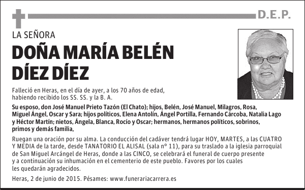 MARÍA BELÉN DIEZ DIEZ