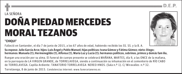 Piedad Mercedes Moral Tezanos