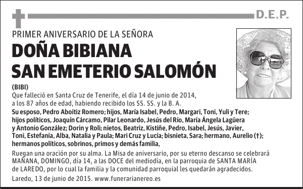 Bibiana San Emeterio Salomón