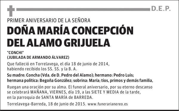 María Concepción del Álamo Grijuela