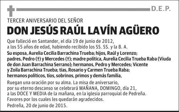 Jesús Raúl Lavín Agüero