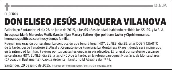 Eliseo Jesús Junquera Vilanova