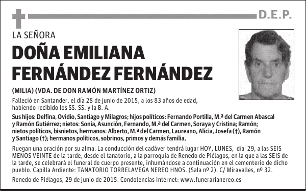 EMILIANA FERNANDEZ FERNANDEZ