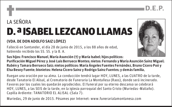 Isabel Lezcano Llamas