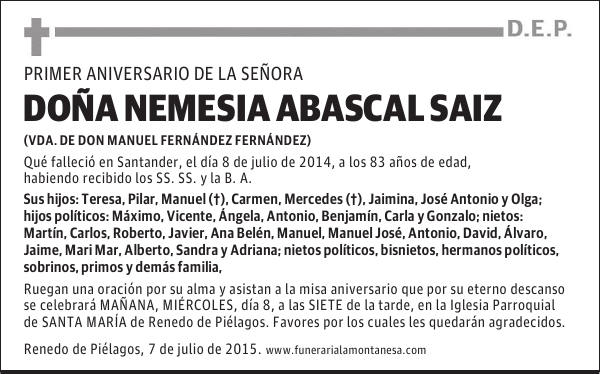 Nemesia Abascal Saiz