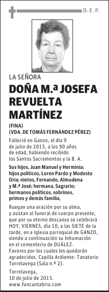 M.ª Josefa Revuelta Martínez