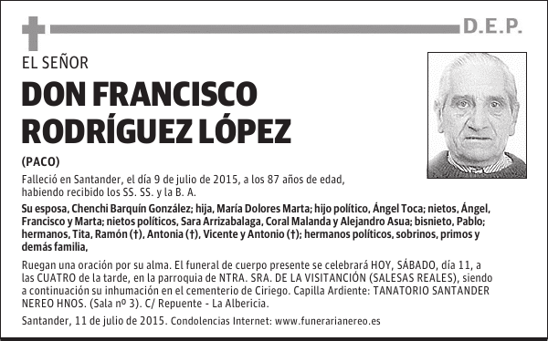 FRANCISCO RODRIGUEZ LOPEZ