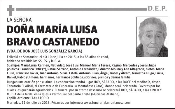 María Luisa Bravo Castanedo