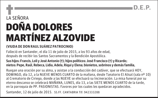 DOLORES MARTINEZ ALZOVIDE