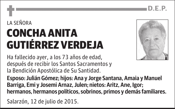 CONCHITA GUTIERREZ VERDEJA