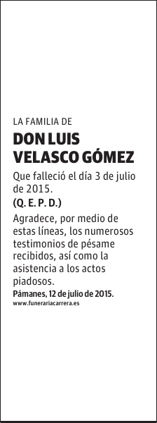 LUIS VELASCO GOMEZ