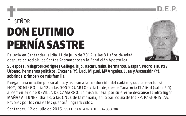 EUTIMIO PERNIA SASTRE