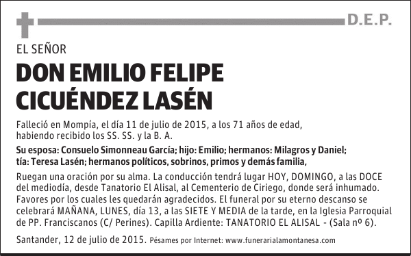 Emilio Felipe Cicuéndez Lasén