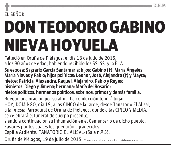 Teodoro Gabino Nieva Hoyuela