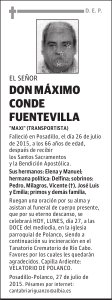 MÁXIMO CONDE FUENTEVILLA