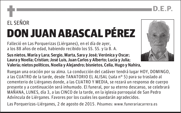 JUAN ABASCAL PÉREZ