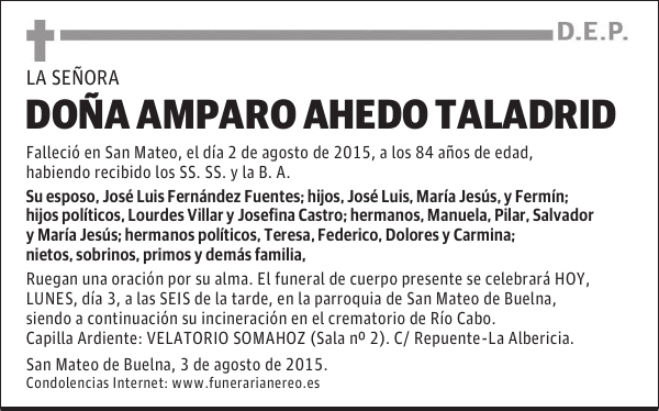 AMPARO HAEDO TALADRID