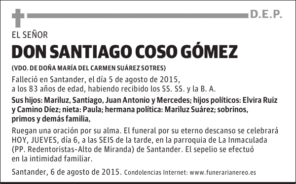 SANTIAGO COSO GÓMEZ