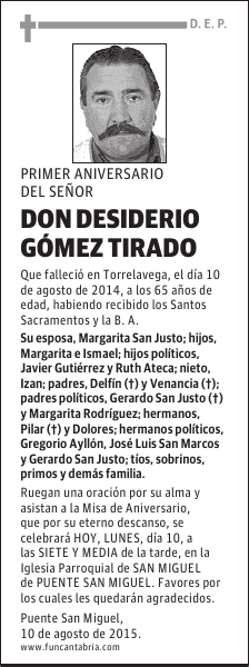 DESIDERIO GOMEZ TIRADO