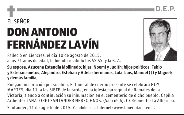 ANTONIO FERNANDEZ LAVIN