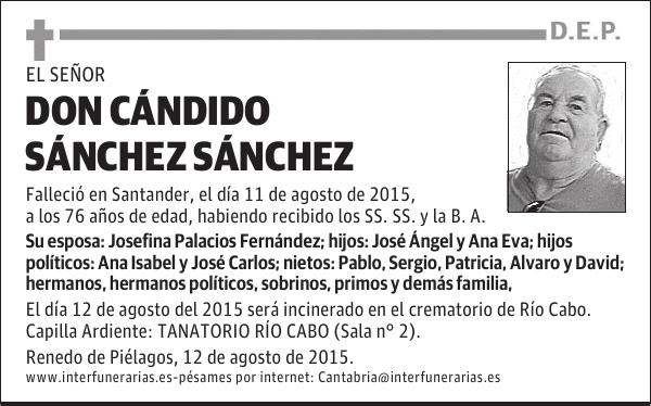 CANDIDO SÁNCHEZ SÁNCHEZ