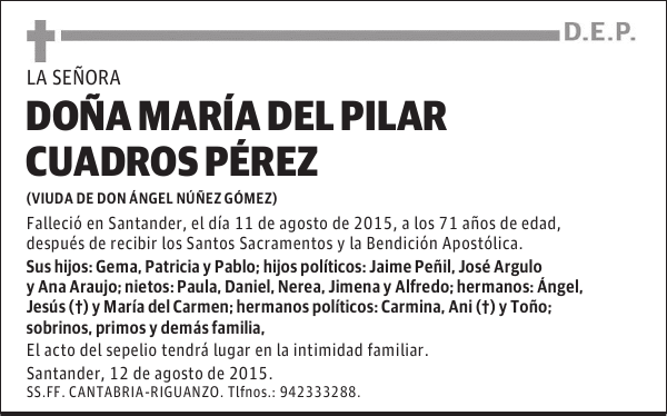 MARÍA DEL PILAR CUADROS PÉREZ