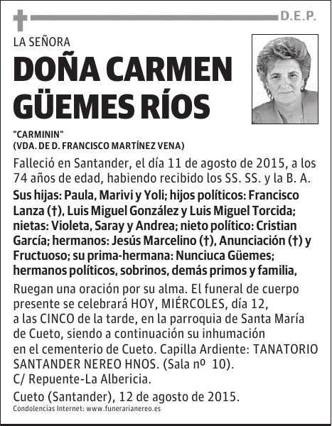 CARMEN GÜEMES RIOS